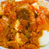 白菜とキムチの韓国風煮物